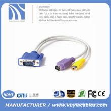 Neue PC VGA SVGA TO TV RCA S-Video Kabel Adapter für Laptop